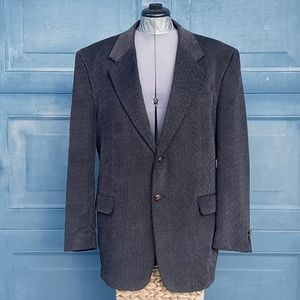 Calvin America Men's Charcoal Gray Cotton Blazer